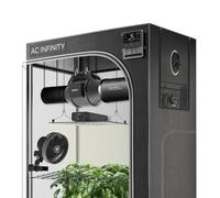 AC Infinity Advance Grow System 3x3, kit de 3 plantas, kit de tienda de cultivo integrado con WiFi, ventilación automática, circulación, programación de luz LED Samsung LM301H de espectro completo,