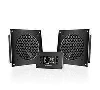 AC Infinity AIRPLATE T8, sistema de ventilador doble de refrigeración silenciosa de 6 pulgadas con control de termostato, para gabinetes AV de cine en casa