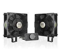 AC Infinity AXIAL S1238D, 120mm Ventilador doble para magdalenas de 120 mm con controlador de velocidad, certificado UL para puerta, habitación a habitación, estufa de leña, chimenea, proyectos