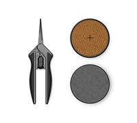 AC Infinity - Cizalla de poda de acero inoxidable de 6.6 pulgadas con kit de limpieza, diseño ergonómico ligero, cuchillas antiadherentes con revestimiento de titanio para jardinería, hidroponía,