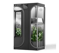 AC Infinity CLOUDLAB 632D, 90x60x180cm Tienda de campaña 2 en 1, con Postes más Gruesos de 2,5cm, Lona Mylar de Diamante 2000D, Soporte Controlador para Cultivo hidropónico Interior