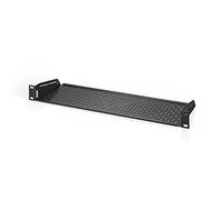 AC Infinity Estante universal con ventilación en voladizo 1U, 6 pulgadas de profundidad, para estantes de equipo de 19 pulgadas. Acero laminado en frío de 2,4 mm, capacidad de 40 libras
