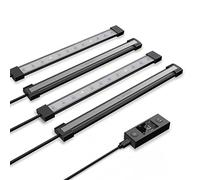 AC Infinity IONBEAM U4, barras de luz LED UV de espectro lente de 11 pulgadas, kit de iluminación de 4 barras con diodos de 365 nm y 395 nm, driver de calendario de atenuación digital, para plantas de
