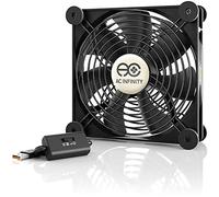AC Infinity MULTIFAN S4, ventilador USB silencioso de 140mm con certificación UL para refrigeración de gabinetes de ordenador, receptores, DVR, PlayStation y Xbox
