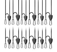 AC Infinity, Percha de Cuerda Ajustable de 0,3cm, trinquetes de Engranajes de Acero Inoxidable Resistente, Capacidad de Peso de 150 Libras, 6 Pares