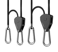 AC Infinity, Percha de Cuerda Ajustable de 0,3cm, trinquetes de Engranajes de Acero Inoxidable Resistente, Capacidad de Peso de 150 Libras, 1 Pare