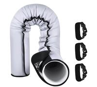 AC Insulated Hose Cover - AC Exhaust Hose Tube Cover, Waterproof Sleeve With 3 Buckle Straps | Insulated Sleeve For Air Conditioner Duct Insulation Protective Wrap For Offices Home Apartment Dorm