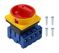 AC Lasttrennschalter 3P/4P 25A-63A 440V IP30 Drehkammschalter mit Verriegelung für Industrielle Automatition Blau (4P-63A)