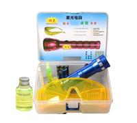AC Leak Detector Light, Air Conditioner Leak Test Flashlight, Fluorescent Tracer Detection Kit, High-Efficiency Tool for Household Car Refrigerators HVAC Appliances, Full Set