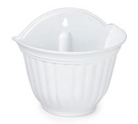 AC - Maceta de plástico para Pared, Tiesto, macetero Colgar, Recipiente para Plantas, Flores, balcón, Porche, hogar, Fabricada en España (Blanco - 26 x 29,5 x 19 cm)