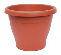 AC - Maceta Mediterránea - Plástico Resistente - Ideal para el Hogar, Plantas, Jardín, Decoración. - Cuidado de Plantas - Forma Redonda - Ø 20 cm - Color Marrón