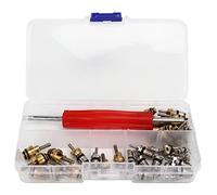 AC Master Valve Core Repair Kit, 41Pcs Automotive AC Valve Cores for R12 R134a, with Remover Tool and Storage Box, Compatible with Cars Trucks Motorbikes