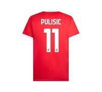 AC Milan Camiseta de Fútbol Réplica Estadio Oficial, Pulisic 11, Rojo/Negro, XL Adult-Unisex