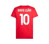 AC Milan Camiseta de Fútbol Réplica Estadio Oficial, Rafa Leao 10, Rojo/Negro, XL Adult-Unisex