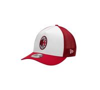 AC Milan Cappellino Trucker New Era X Logo Producto Oficial, Blanco, Taglia Unica-XXS Unisex Adulto