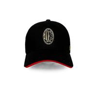 AC Milan Gorra Trucker con Visera y Retina, algodón, poliéster, Gris, Negro, Rojo, Talla única Ajustable
