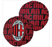 AC Milan Hermet Cojín Redondo Decoración | Rojo Negro | Producto Oficial