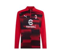 AC Milan Maglia Prematch con Zip A 1/4 Camiseta Temporada 2024/25, Rojo, X-Large Unisex Adulto