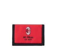 AC Milan Portafoglio con Chiusura A Strappo, Cartera con Cierre de Velcro, Nailon, Producto Oficial Unisex niños, Rojo, Talla única