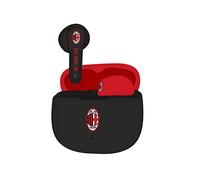 AC Milan TECHMADE, Auriculares Inalámbricos In Ear, Auriculares con Caja de Carga Rojo/Negro