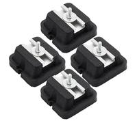 AC Mount, Base Pad, 5.12x3.94x2.36 inches, Anti-Vibration Stand, Rubber Stainless Steel Construction, 4 Piece Set, Split Unit Ground Support, for Outdoor Compressor Condenser Shock