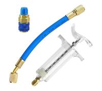 Ac Oil Injector, Automobile Refrigeration Oil Filler Tool, Pressure Resistant Liquid Injector, Sturdy Build for Car Truck RV Workshop Garage HVAC System Maintenance, 30ml