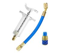 Ac Oil Injector, Refrigeration Liquid Filler, Automotive Hvac Tool with Pressure-Resistant Design, Manual Injector for Rv, Truck, Workshop, Industrial, Garage, Car Air Conditioning, Systems
