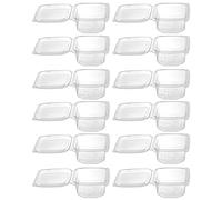 AC - Pack de 12 envases Reutilizable Rectangular - Fabricado en plástico - Apto para microondas, congelador y lavavajillas - Cierre Hermético - 1000 ML - Total 12 Uds