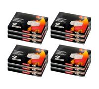 AC - Pack de 12 Paquetes de 48 Pastillas para enciender Fuegos - Encendido de barbacoas, chimeneas, hogueras, cocinas de leña, Estufas - Color Blanco