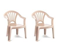 AC - Pack de 2 Sillas Infantiles Modelo Tipi - Fabricado en España - Ligera y fácil de Transportar - Ideal para Jugar, Leer y Dibujar - 50 x 35 x 28 cm - Color Marrón Topo