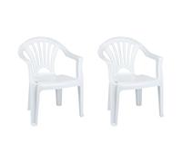 AC - Pack de 2 Sillas Infantiles Modelo Tipi - Fabricado en España - Ligera y fácil de Transportar - Ideal para Jugar, Leer y Dibujar - 50 x 35 x 28 cm - Color Blanco