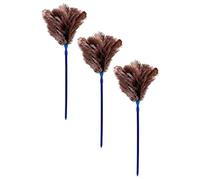 AC - Pack de 3 plumeros de Avestruz Extensible Premium - Plumas mas Grandes - Fabricado en plástico - Ligero y Duradero - Plumas Suaves, Lavable, Limpieza de Polvo - Extensible de 58 x 103 cm