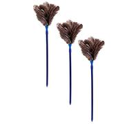 AC - Pack de 3 plumeros de Avestruz Maxi Extensible 57-105cm, Mango de plástico con Agujero, Plumas Suaves, Reutilizable, Lavable, Quitar el Polvo, Telas de araña, Limpieza del hogar, Oficina