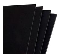 AC - Pack de 4 láminas de cartón pluma, 5 mm, soportes para presentaciones, maquetas, base de cuadros, manualidades, decoración (Negro, 50 x 70 cm)