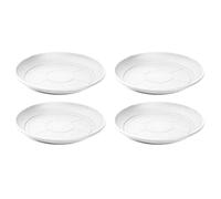 AC - Pack de 4 Platos para Maceta Mediterranea - Fabricado en Polipropileno - Ideal para el Hogar, Plantas, Jardín, Decoración. - Cuidado de Plantas - Forma Redonda - Ø 34 cm - Color Blanco
