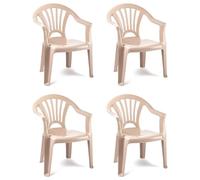 AC - Pack de 4 Sillas Infantiles Modelo Tipi - Fabricado en España - Ligera y fácil de Transportar - Ideal para Jugar, Leer y Dibujar - 50 x 35 x 28 cm - Color Marrón Topo