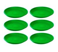 AC - Pack de 6 Platos para Maceta Mediterranea - Fabricado en Polipropileno - Ideal para el Hogar, Plantas, Jardín, Decoración. - Cuidado de Plantas - Forma Redonda - Ø 20,4 cm - Color Verde