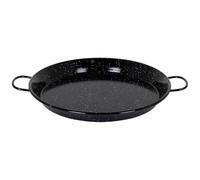AC - Paellera Valenciana esmaltada - Fabricado en España - Apta para Gas, vitrocerámica, Cocina eléctrica y lavavajillas (Negro, Ø 40 cm)