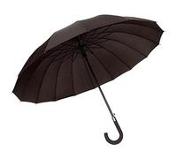AC - Paraguas Grande para Caballero - Fabricación 100% Poliéster - 16 Varillas - 91 cm de Longitud - Evita los días lluviosos con Elegancia - Color Negro