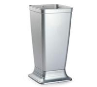 AC - Paragüero de plástico - Modelo Wet - Soporte para Paraguas Cuadrado para Entrada de oficinas, Negocios, hogar - Fabricado en España - 51,5 x 26 x 26 cm - Plata