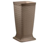 AC - Paragüero de plástico - Modelo Wind - Soporte para Paraguas Cuadrado para Entrada de oficinas, Negocios, hogar - Fabricado en España - 51,5 x 26 x 26 cm - Topo