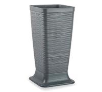 AC - Paragüero de plástico - Modelo Wind - Soporte para Paraguas Cuadrado para Entrada de oficinas, Negocios, hogar - Fabricado en España - 51,5 x 26 x 26 cm - Gris