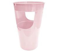 AC - Paragüero - Fabricado en plástico - Forma redonda - Ideal para el hogar o el trabajo - Ø 28 x 50 cm - Color Rosa Pastel