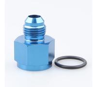 AC PERFORMANCE Adaptador de ajuste de combustible de reducción de combustible de aluminio azul -8 AN hembra a -6 AN macho con AN8 ORB O-Ring Boss, rosca AN8 (3/4 x 16) a AN6 (9/16 x 18)