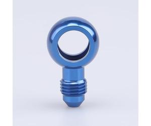 AC PERFORMANCE Ajuste de banjo de combustible de aluminio azul - M12 12,5 mm ID agujero de banjo a 4AN adaptador de flare macho, diseñado para la bomba de combustible Bosch 044