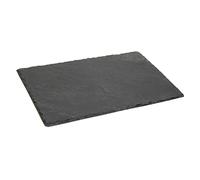 AC - Plato de Pizarra - Forma Rectangular - Platos Llanos de Piedra Natural para Servir Alimentos, quesos, Aperitivos - 40 x 30 cm