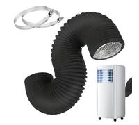AC portátil con pinzas flexibles de papel de aluminio | de conducto de ventilación de PVC de 4 pulgadas, para cocina, sala de estar, dormitorio, aparato de oficina, secadora, apartamento
