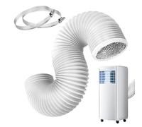 AC portátil con pinzas flexibles de papel de aluminio | de conducto de ventilación de PVC de 4 pulgadas, para cocina, sala de estar, dormitorio, aparato de oficina, secadora, apartamento