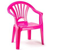 AC - Silla Infantil Modelo Tipi - Fabricado en España - Ligera y fácil de Transportar - Ideal para Jugar, Leer y Dibujar - 50 x 35 x 28 cm - Color Rosa