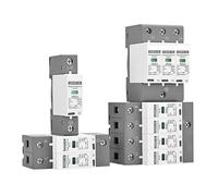 AC SPD AC275V 385V Protector de sobretensiones 1P 2P 3P 4P 20KA 40KA 60KA Pararrayos Single Trifásico Protección de suelo doméstico (solo módulo, 20KA)